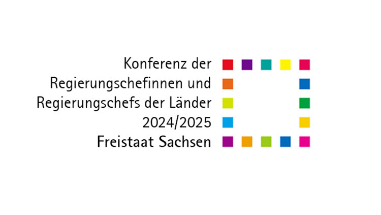 Das Logo der Ministerpräsidentenkonferenz zeigt bunte Vierecke.